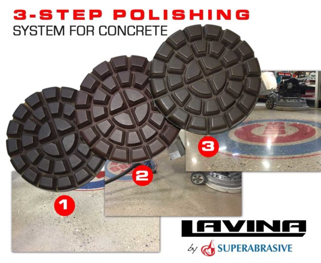 three step concrete polishing system