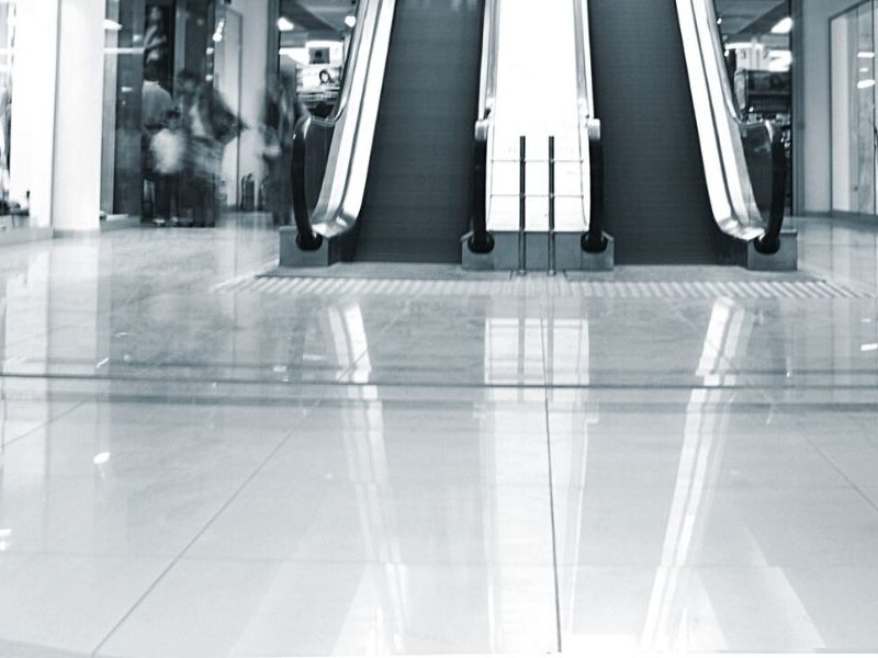 polished floors commercial shopping mall