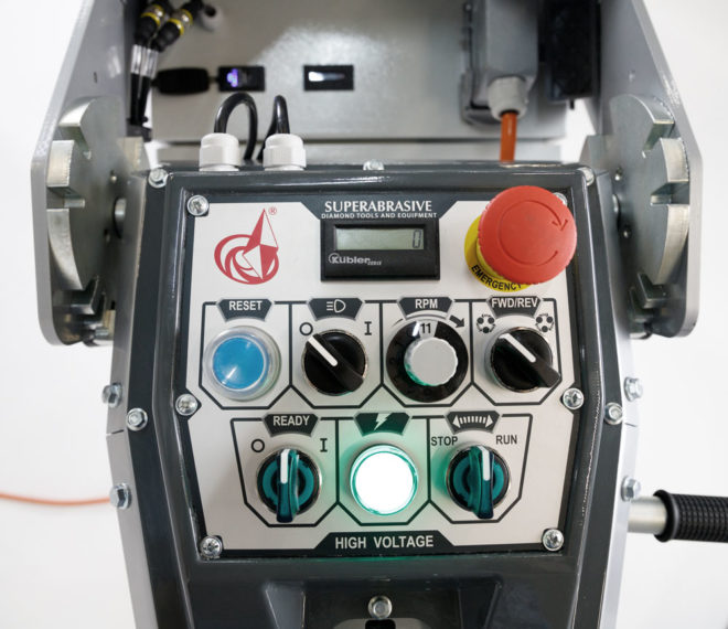 control panel of S7 electric grinder