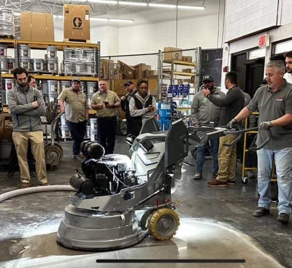 concrete polishing training with niagara machine