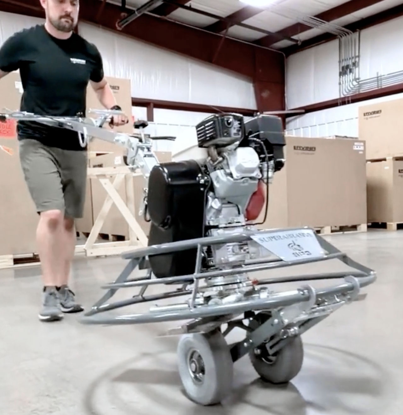 transport wheel dolly jack for walk-behind trowels