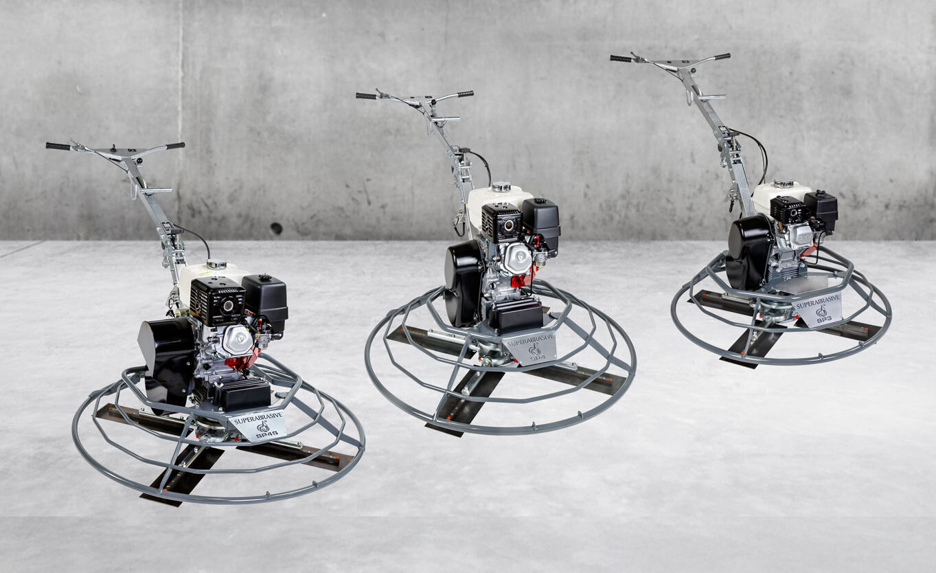 Superabrasive walk-behind concrete trowel machines 36" and 48"