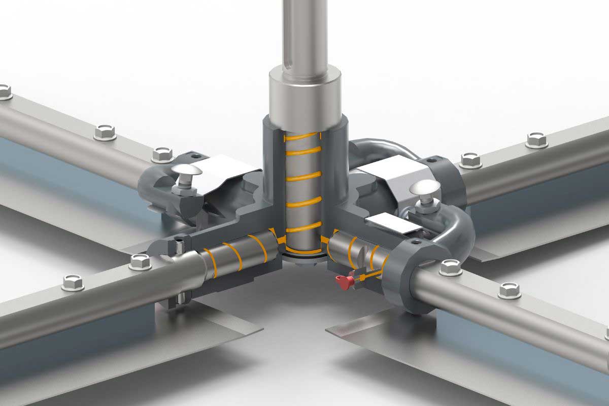 superabrasive patent pending spider shaft interface lubrication system